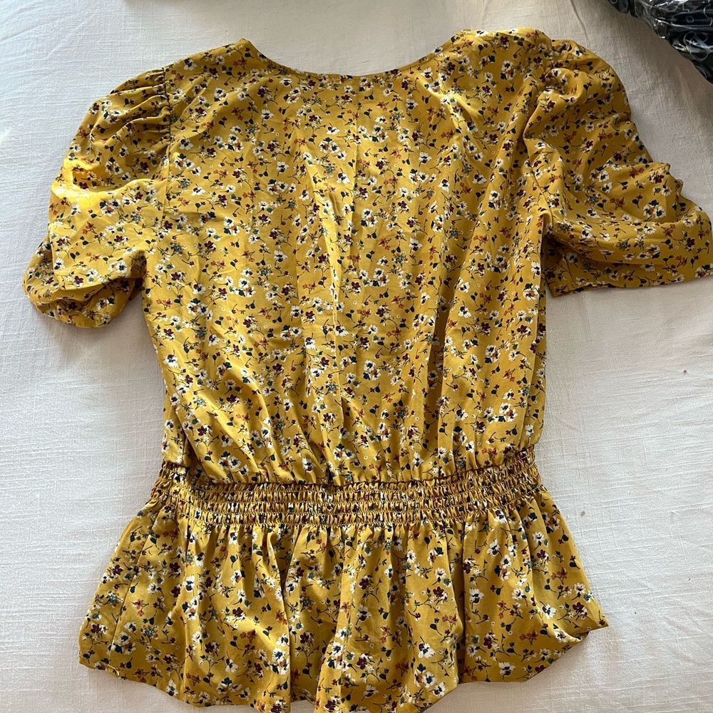 Floral Yellow Women's Top